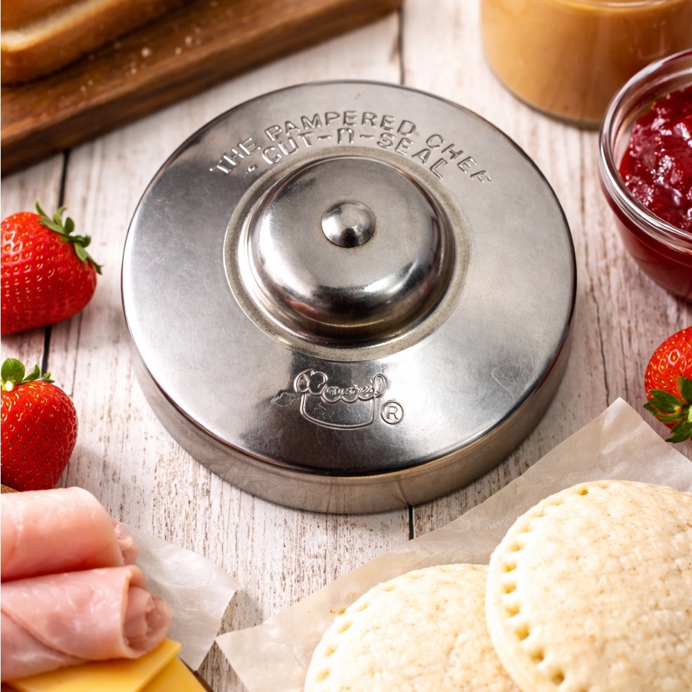 Pampered Chef Cut N Seal Tool Vintage Pastry Dough Cutter Ravioli Press